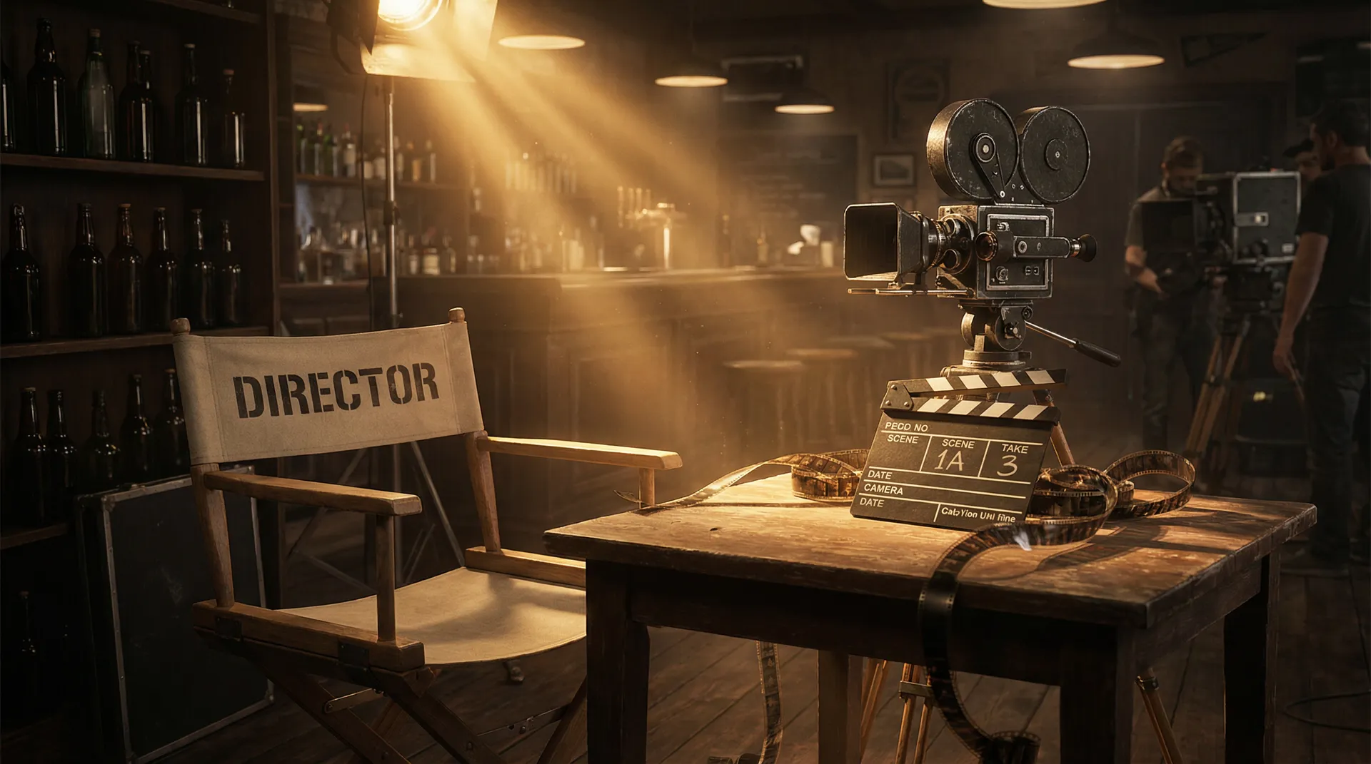 电影拍摄幕后场景 - 导演椅与场记板 海角视频 幕后故事